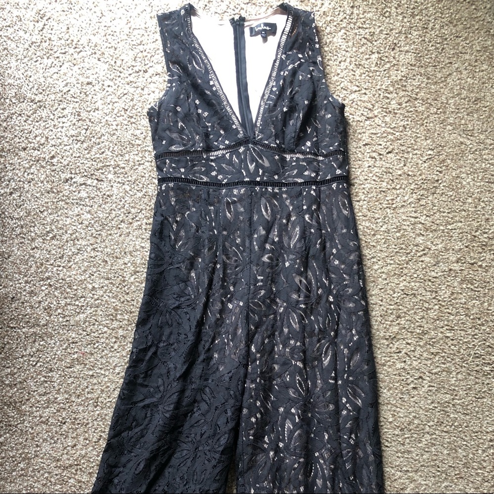 Lulu’s black lace jumpsuit